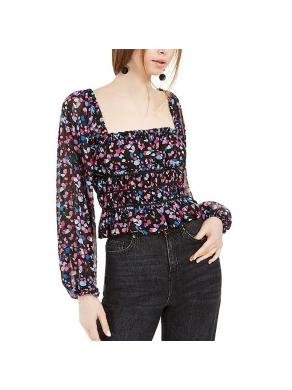 Leyden Smocked Cropped Top
